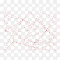 矢量红色多边形网格透视网格