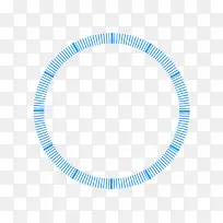 创意合成蓝色的圆形时钟效果
