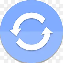 循环蓝色圆形图标