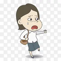 惊恐的女人