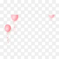 粉色模糊气球漂浮效果