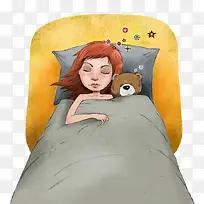 欧美风睡眠的儿童