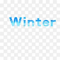 蓝色Winter字体