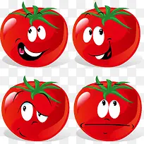 西红柿表情矢量PNG素材