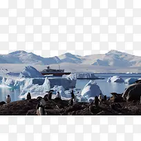 南极雪的风景