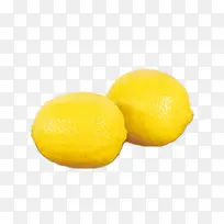 两颗超大个黄柠檬