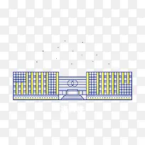 湖南理工学院逸夫楼卡通