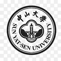 中山大学黑色logo