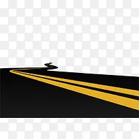向远延伸的黑色公路