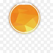 圆形橙色不规则几何体