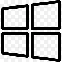 Windows徽标社会概述图标