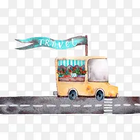 行走在街道的汽车