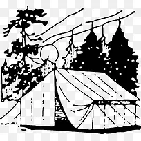 野外露营的帐篷