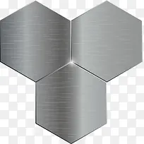金属六边形图案矢量图