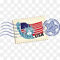 邮票美国矢量