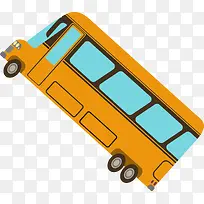 玩具黄色巴士车