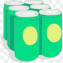 绿色饮料罐