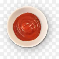 盘子里的番茄酱