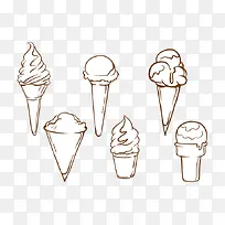 甜食冰淇淋简笔画
