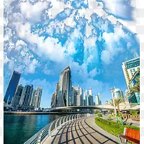 迪拜城市景色高清图