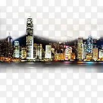 香港夜景元素