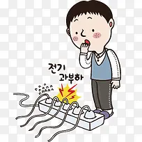 惊恐的男孩