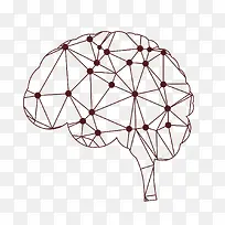 矢量线条大脑连接连接符连接网