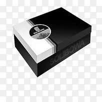 黑色白色圆圈鞋盒