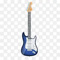 蓝色的电吉他设计