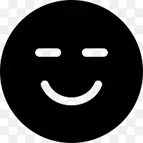 微笑的表情的方脸闭着眼睛图标