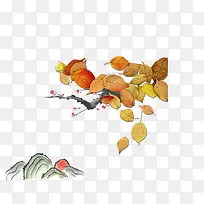 秋天树叶装饰图案