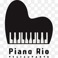 手绘钢琴logo