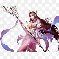 紫色优雅仙女战士