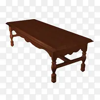 棕色长条矮案桌
