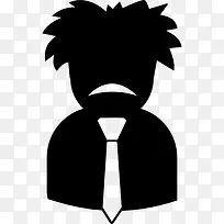 天才的人穿着礼服图标