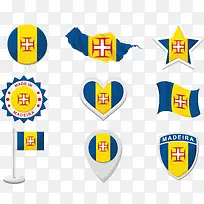 葡萄牙欧洲景观海洋爱形徽章