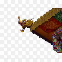 藏族寺庙屋檐矢量