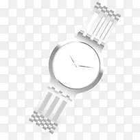 矢量灰色质感金属手表