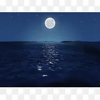 海洋海水海波月亮