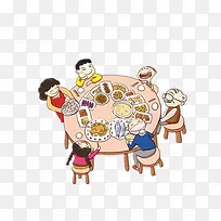 一家人一起吃饭