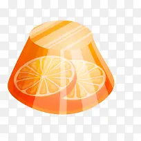 橙色清新果冻