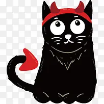 恶魔角黑猫