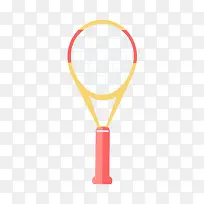 矢量扁平化网球拍羽毛球拍