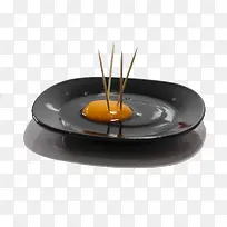 牙签鸡蛋食物展示