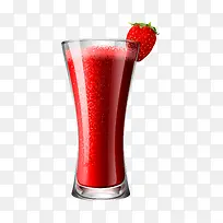 杯子里面的草莓汁