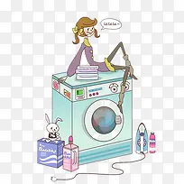 彩色的洗衣机