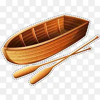 矢量手绘小木船