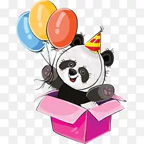 生日礼盒卡通熊猫
