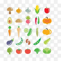 蔬菜手绘图标