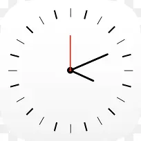 时钟白色的iOS7-Like-Mac-Icons